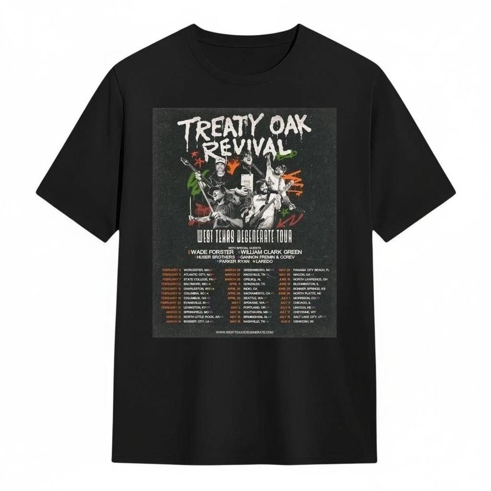 Treaty Oak Revival West Texas Degenerate 2026 Tour TShirt Unisex T-Shirt L