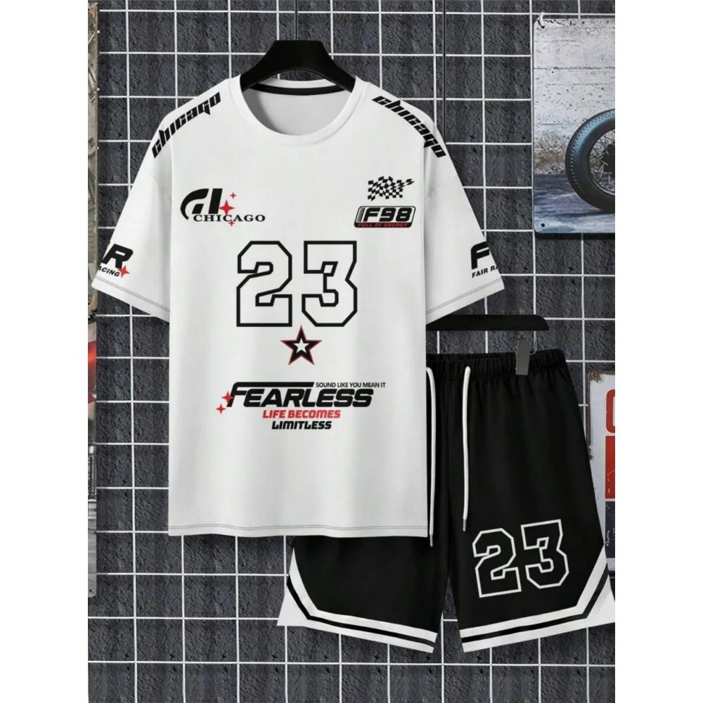 

Digital Printing Men s Casual Loose Short-sleeved Shorts Set Comfortable Breathable Sports Suit Fashionable Unisex Sports Clothing 6XL
