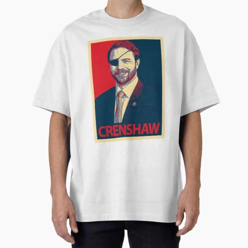 Dan Crenshaw Glass Eye Graphic 100Cotton Unisex Shirt 2026 Texas Senate Election Oneck Summer Breathable Short Sleeve Tshirt