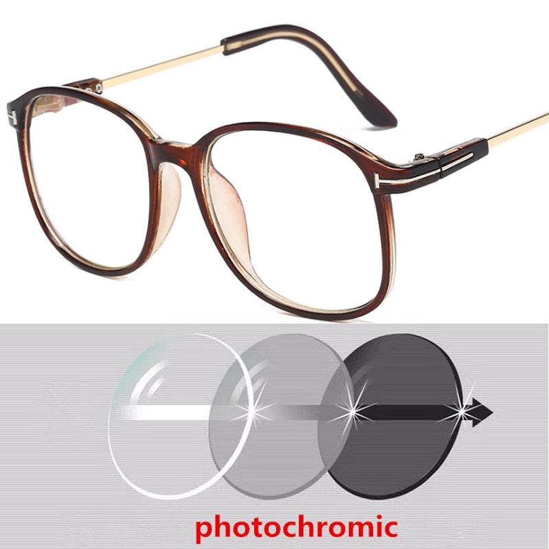 

Big Oversized Frame Anti Blue Light Sun Photochromic Myopia Eyeglasses Prescription 0 -0.5 -0.75 -1.0 -1.5 -2.0 -2.5 To -6.0 0