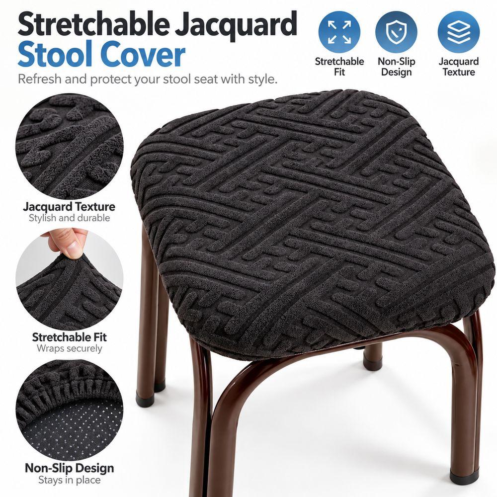 Non-Slip Bar Stool Cover Elastic Edge Seat Cover New Seat Protector Home Furniture Protection