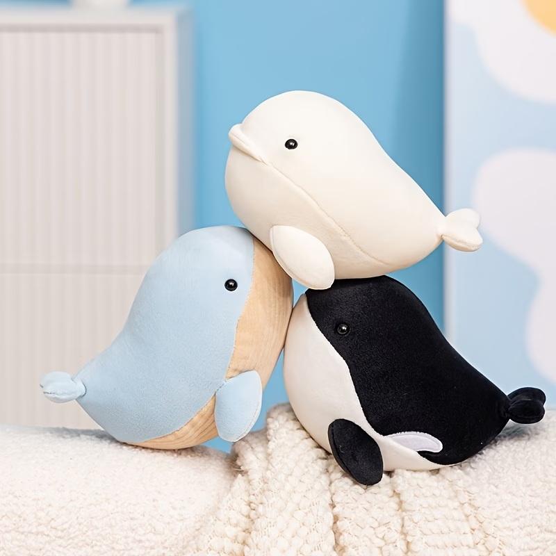 Cute 1-Piece Kawaii Ocean Animal Plush Toy, Made Of Soft Polyester, Featuring A Whale, Killer Whale, Or Beluga Whale.