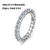 FEOBUR 5mm D Color Moissanite Ring with Certificate Women   CopperFull Diamond Eternity Band Wedding Jewelry Gift
