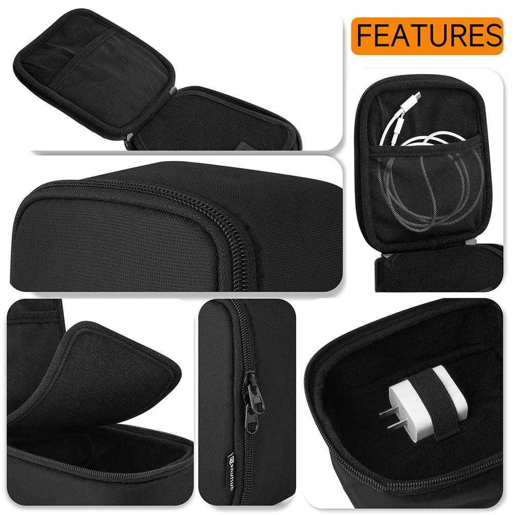 Travel Case Portable Storage Waterproof Bag Travel Wireless Charger Case for Wireless Charger Adapter Cable-Box Only