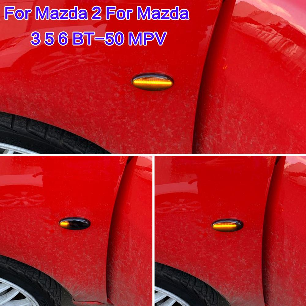 For MAZDA 2 3 5 6 BT-50 MPV II Turn Signal Side Marker Light LED Dynamic Flasher Repeater Blinker 2006 2007 2008 2009 2010