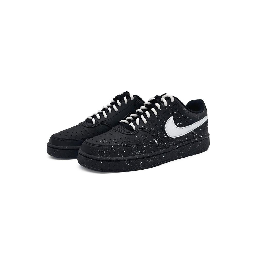 Nike Court Vision Slip Resistant Abrasion Resistant Low top Skateboard Shoes Unisex Black White DH2987-002(Team505-)