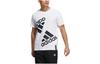 adidas T Shirts Men's White Crew Neck Moderate Straight Fit HE7410