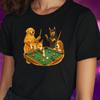 T-Shirt Women Dogs Playing Billiards Motif Cotton Size S To 3XLWill Open In a New Window or Tab