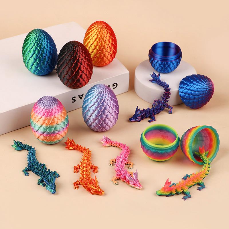 24τμχ 12Σετ 3D Εκτυπωμένο Αυγό Δράκου με Γλυπτά Δράκων Γέμισμα Πασχαλινού Καλαθιού Δώρο για Παιδιά Δώρα Πάρτι Γενεθλίων Γέμισμα Pinata