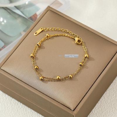 Bracelet Rond à Perles Double Couche: Bijoux de mode uniques pour couples et filles