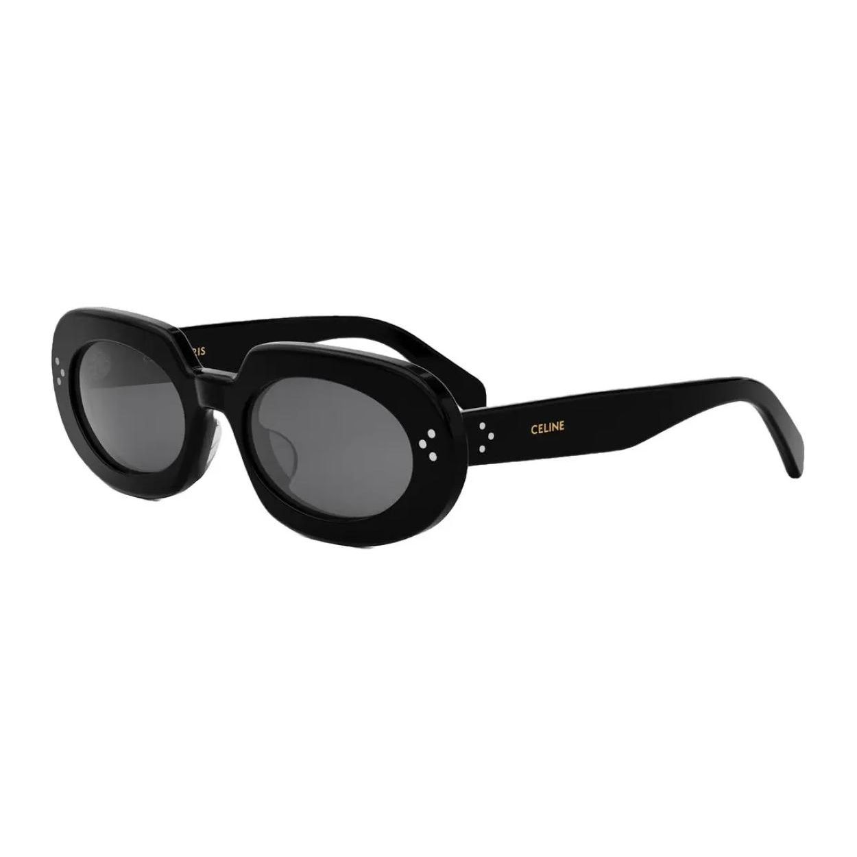 

Celine Solid Design Plastic Oval Sunglasses Women sunglasses Black CL40276U01A Basic Packaging-Eyeglass Case+Box