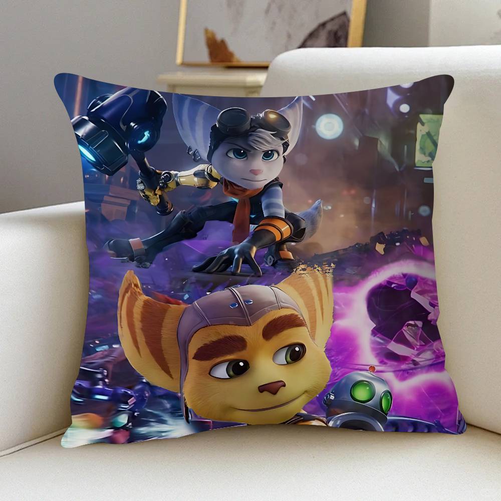 

Игра Ratchet & C-Clank Персонализированная картинка Текст Домашние декоративные подушки Бытовые подарки 45x45см 16x16Inch