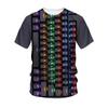 Creative Computer Keyboard 3D Printing T-Shirt Summer Men's Round Neck T-Shirt Trend Short Sleeve Casual Street Loose