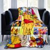 1pc. Cartoon Winnie the Pooh Blanket, Seasonal Home Decor Gift for Friends and Family, Soft Throw Blanket for Bed or Couch, Soft Flannel Thr