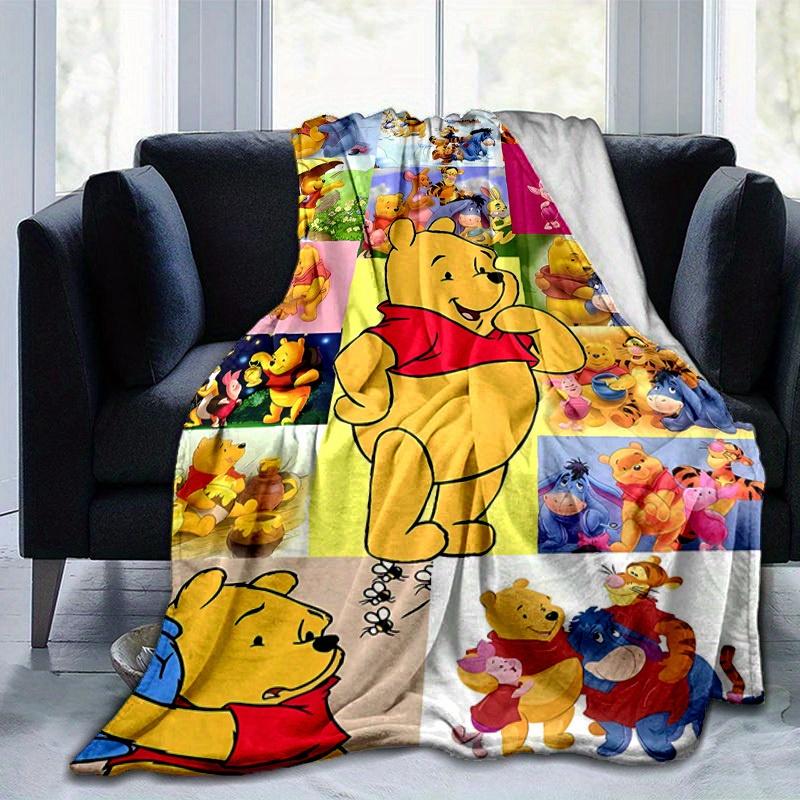 1pc. Cartoon Winnie the Pooh Blanket, Seasonal Home Decor Gift for Friends and Family, Soft Throw Blanket for Bed or Couch, Soft Flannel Thr