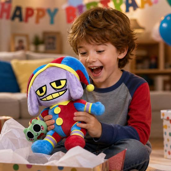 Digital Circus Plush Doll, Cute Cartoon Character Stuffed Animal Toy, Soft Collectible Plushie for Kids, Christmas Thanksgiving Birthdays Gift for