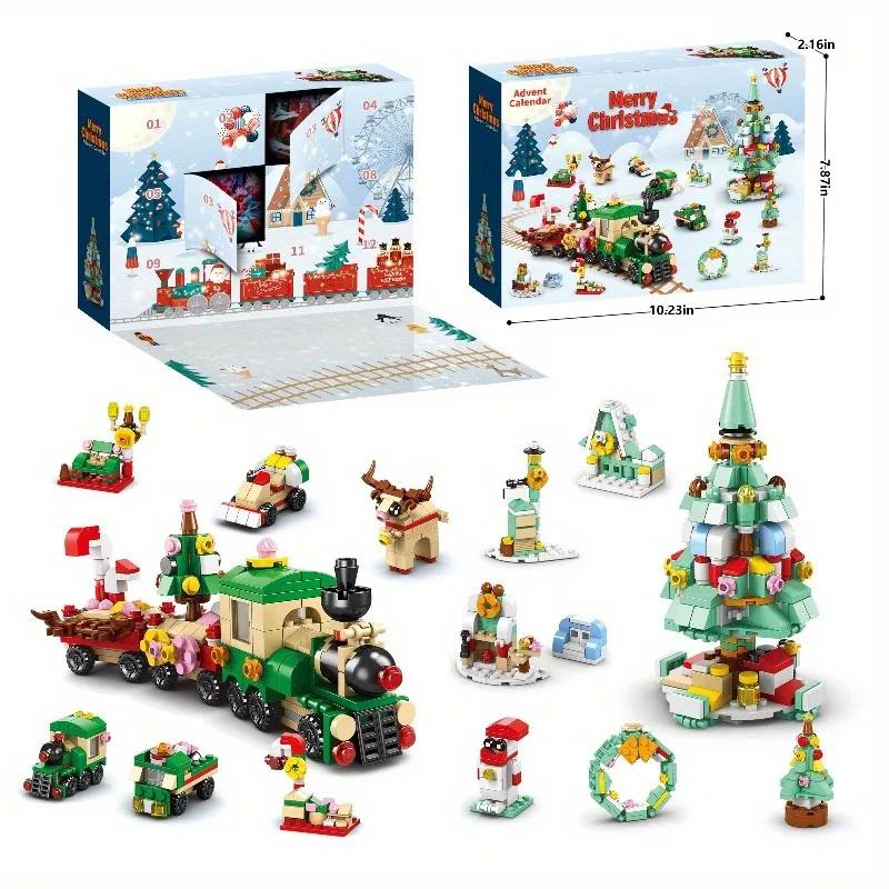 24 lata 6 w 1 ulepszona seria świąteczna zestaw klocków kreatywny zimowy domek wiejski DIY klocki zabawki dla dzieci prezent świąteczny