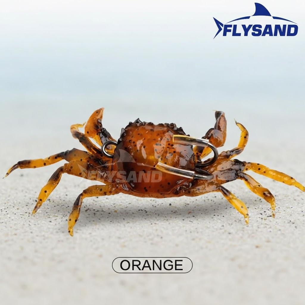 

Soft Silicone Fishing Lure Crankbaits Jigs Tackle Tool Artificial Imitation Crab Bait with Double Sharp Hooks помаранчевий