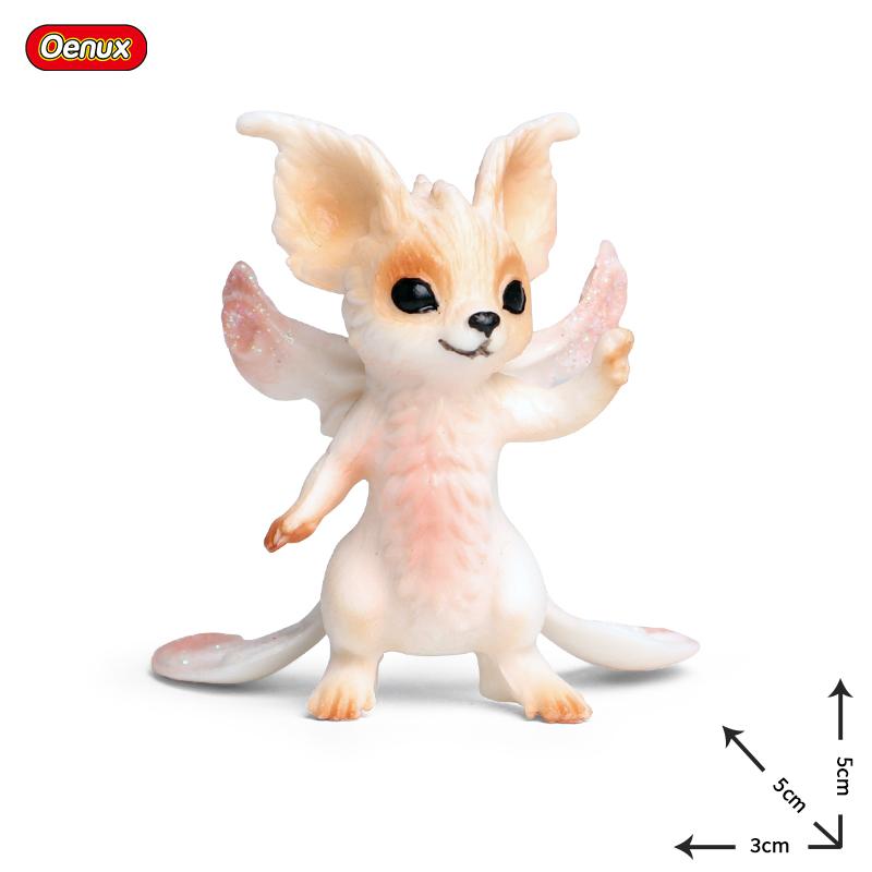 Oenux Original Genuine Fairy Tale Fly Horse Simulation Animal Mythical Elves Elf Pegasus Action Figures Model PVC Cute Kids Toy