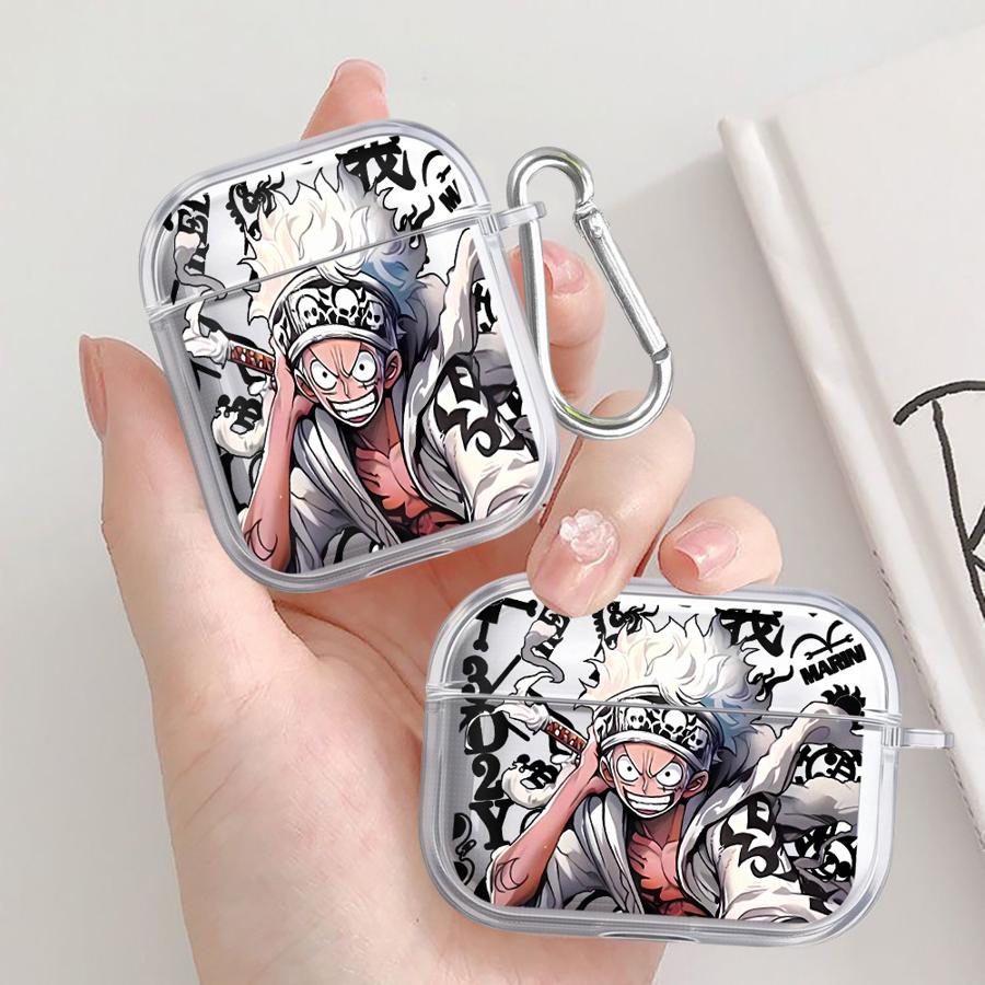 Anime Ones Pieces Luffy Zoro Klare Kopfhörerhüllen Abdeckung für Airpods Pro 1 Pro3 4 3 2 Pro2