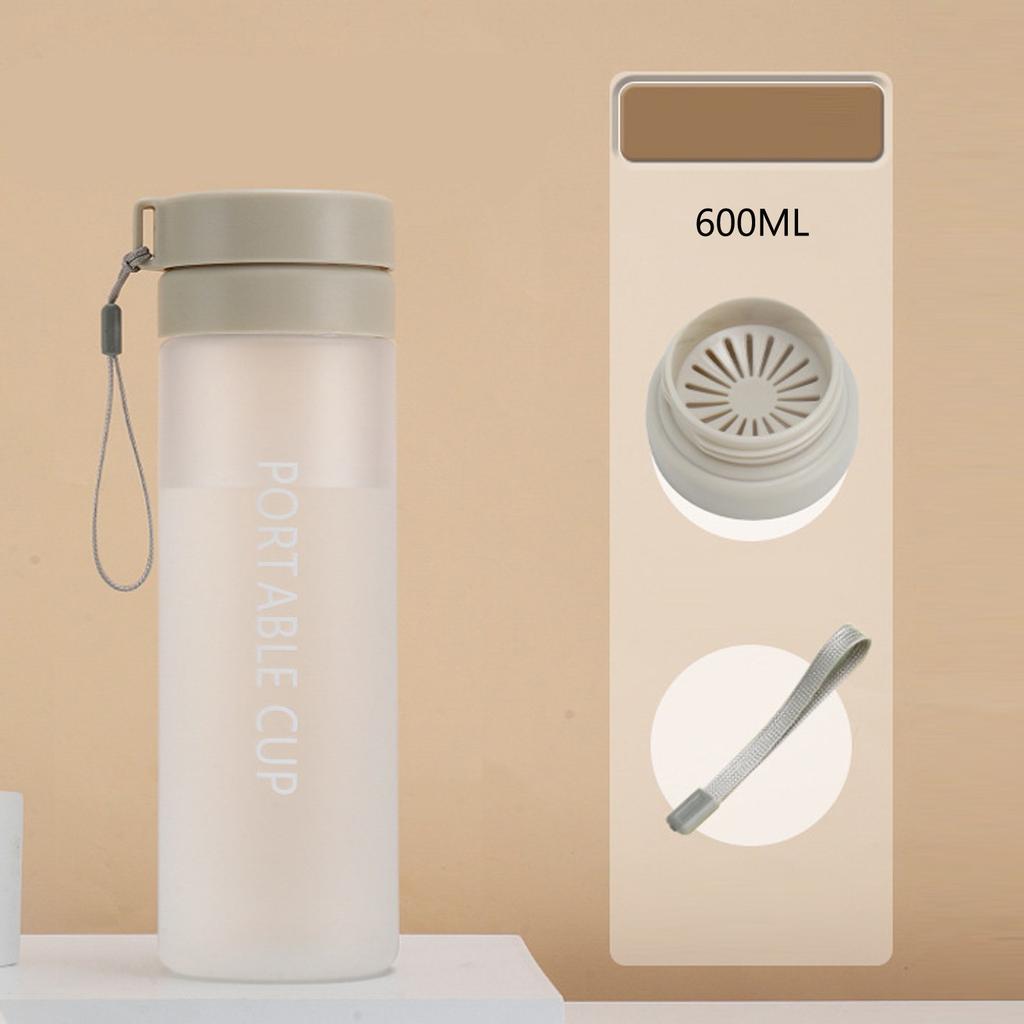 600ml Sports Water Bottle Portable Large Capacity Cup Summer Ice Cold Water Jug