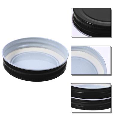 6 pièces Couvercles Réutilisables en Fer-Blanc pour Bocaux à Conserve à Grande Ouverture Couvercles de Stockage Étanches Pour Confiture Fruits Secs Légumes Polyvalents