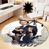 Custom Name 007 James Bond Printed Round Rug Carpet Chair Rug Area Rug Entryway Doormats,for Office Chair Living Room Bedroom Kitchen Room.