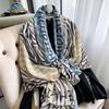Luxury Brand Autumn and Winter Women New Style Fashion Color Matching Print Silk Scarf Lady Popular Headcloth Beach Shawl
