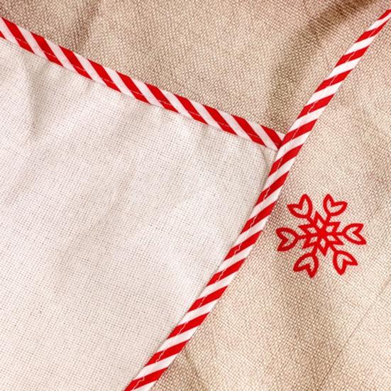 Christmas Tree Skirt 40 Inch Winter Snowman/Santa Claus Xmas Tree Mat Rustic Burlap Tree Skirt for Holiday Party Home Indoor Decorations