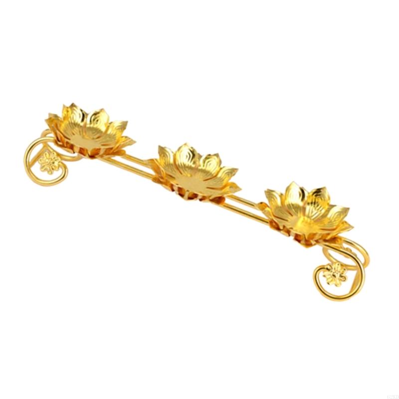 62KD 3 Light Lamp Holder Butter Lamp Candlesticks Ghees Lamp Dinner Table Decorations