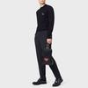 Emporio Armani Solid Color Small Pattern Casual Crew Neck Long Sleeve Sweater Men Sweater Black 3H1MXB-1MVQZ-999