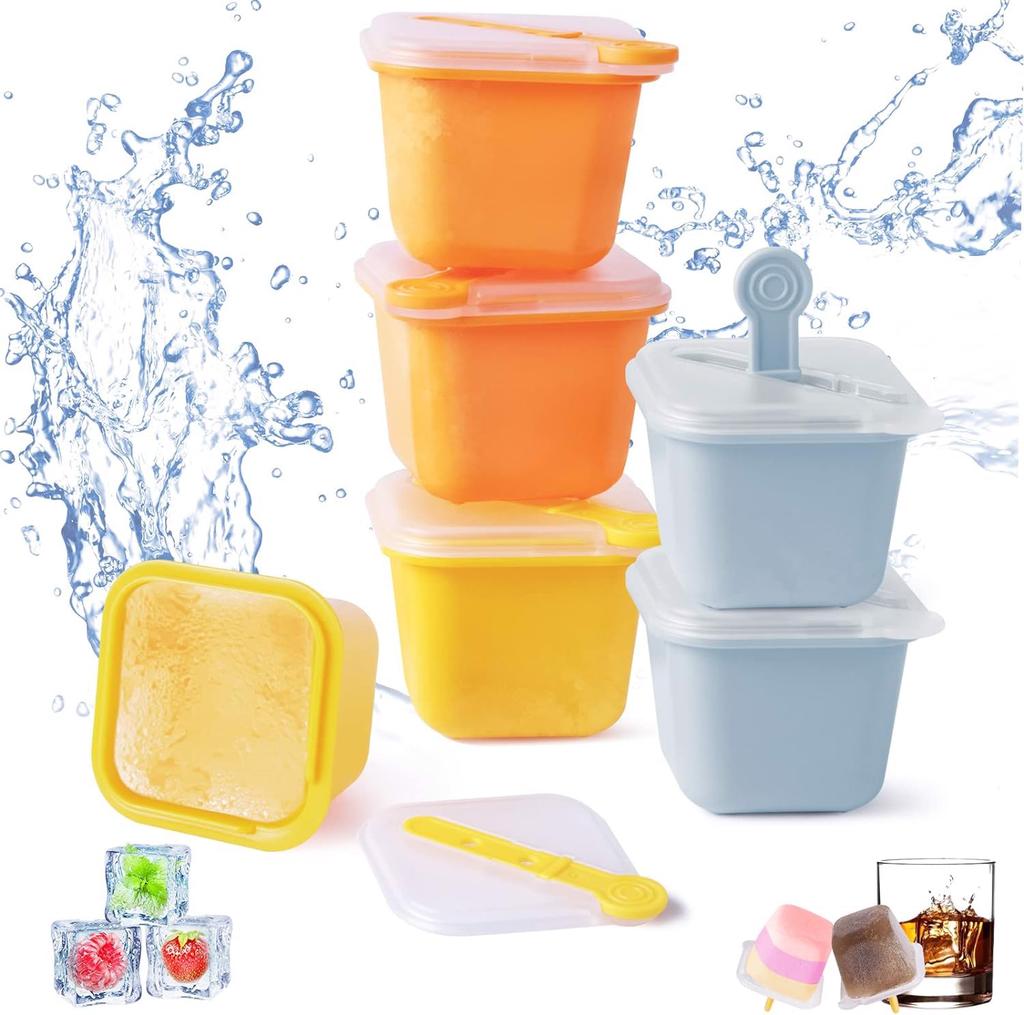 Popsicle Molds For Ice Cubes, 6 Pcs.