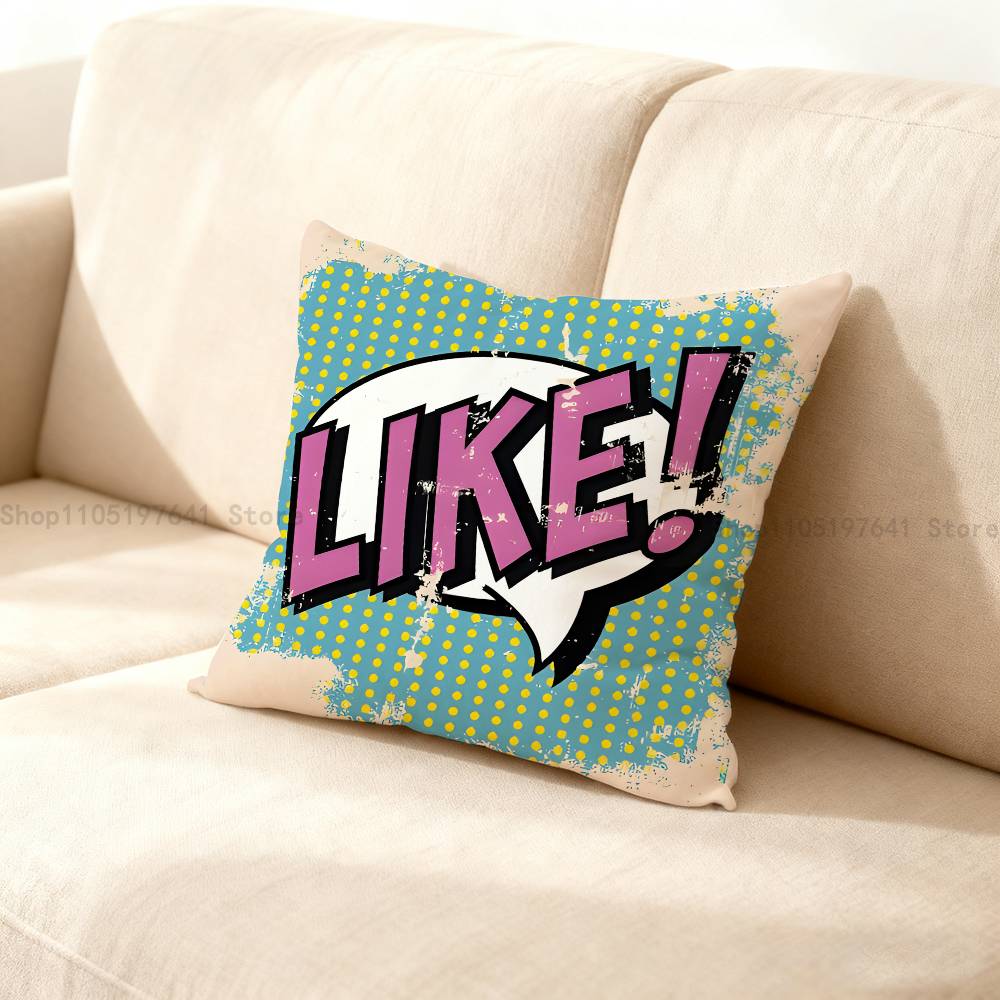 Roy Lichtenstein Pop Art Pillow Case For Sofa Decor Car Office Room Printing Cushion Cover Decorations and Protector