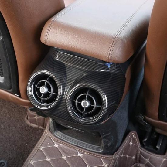 Inner Console Rear Air Vent Outlet Trim Cover For Alfa Romeo Stelvio 2017-21