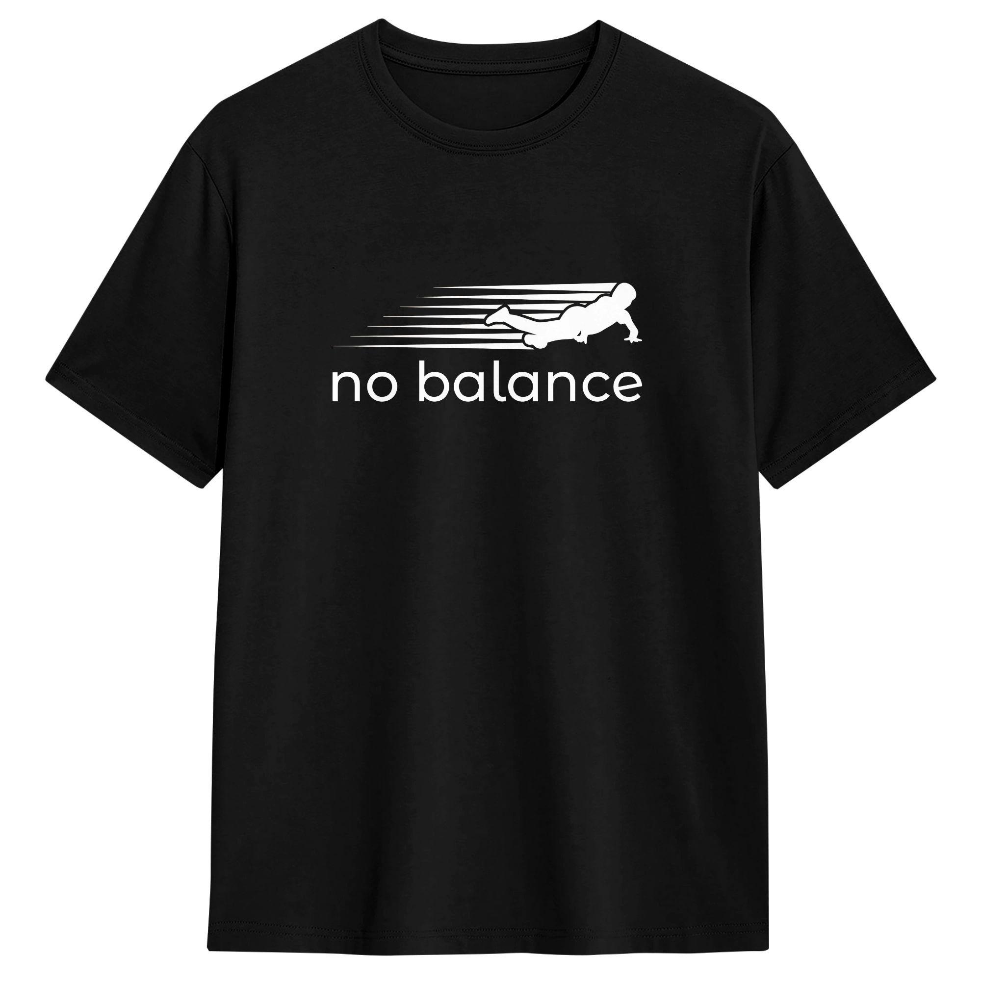 

Хлопковая футболка с надписью No Balance для унисекс, летняя, уличный стиль, футболки с круглым вырезом, модные футболки, оверсайз, дешевые топы S
