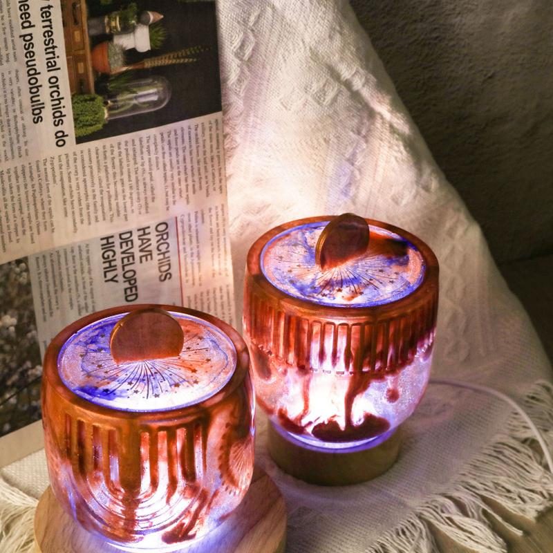 DL   DIY Resin Epoxy Mold Storage Box Silicone Mold Gypsum Aromatherapy Candle Cup