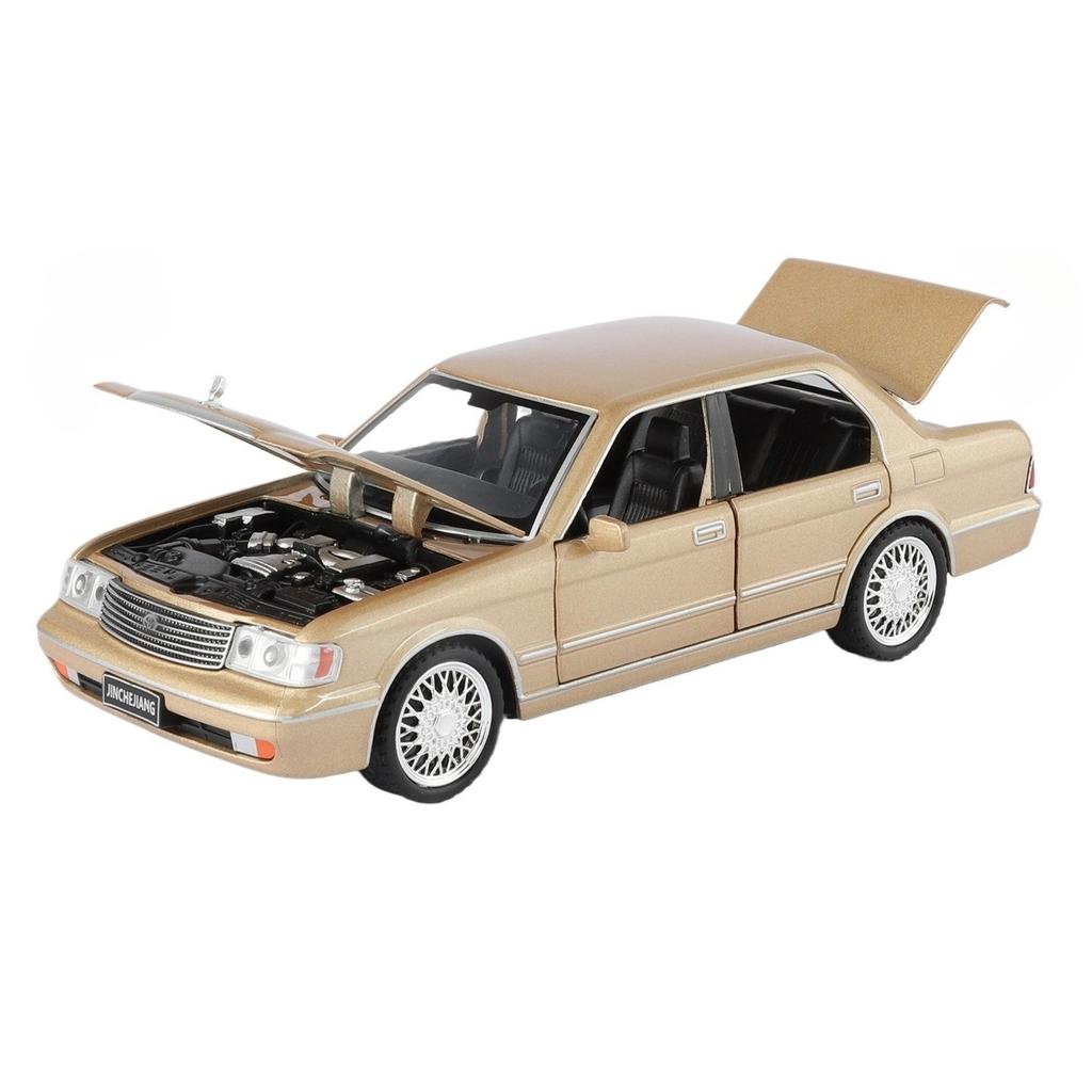 1/32 Metal Die-cast Toyota Toyota Crown Automobile Model Simulation Sound and Light Belt Base Children's Toys Birthday Gift