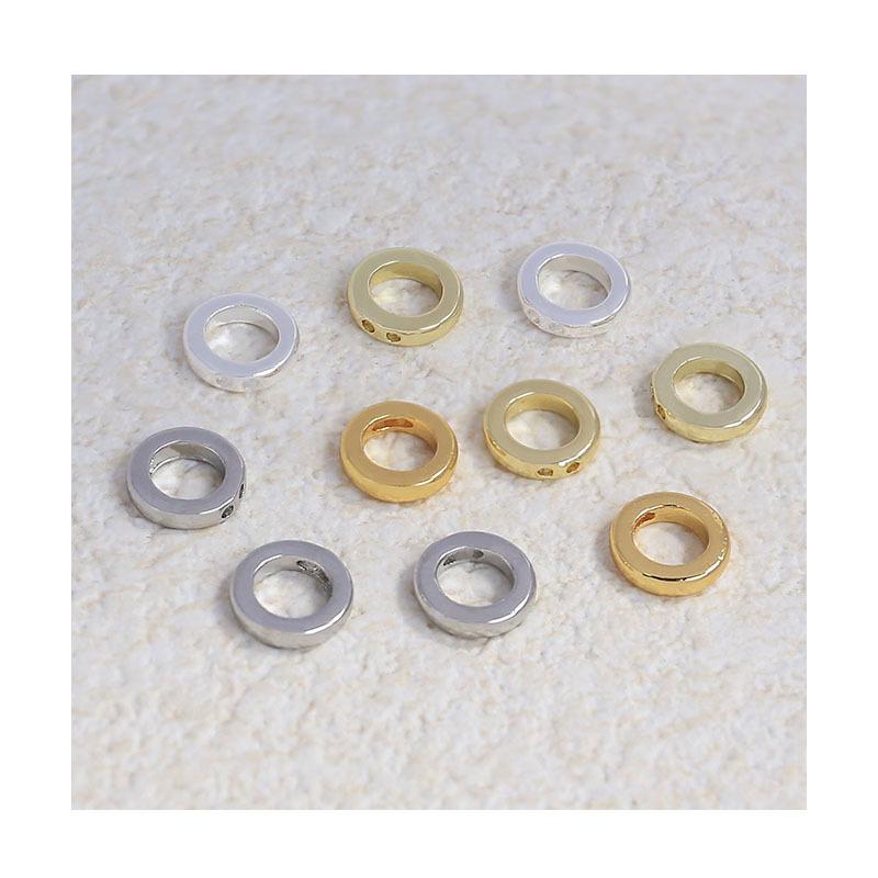 18k Gold-Filled Double-Hole Jump Ring for Jewelry Making - Wire Coil Concealer & End Connector for Bracelets & Necklaces