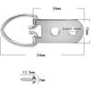 20pcs Rust Resistance D-Ring Hooks Corrosion Resistant Silver Wall Mounting Hangers Steel Picture Hangers Mirrors Hanging