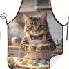 "Adorable Delantal de Chef Gato en Varios Tamaños, Perfecto para Cocinar y Hornear en la Cocina, Regalo Ideal para Amantes de las Mascotas"