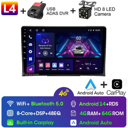Radio Auto Multimedia Player 9 inch Sistem Android pentru Volkswagen Multivan T5 2003 - 2015 Navigație GPS Ecran Split Bluetooth