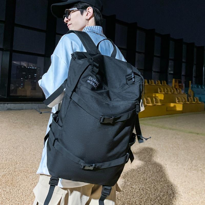 

Men s Travel Mountaineering Bag Waterproof Skate Bag Student Schoolbag Commuter Backpack темно-сірий