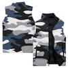 Gilet da uomo casual e alla moda senza maniche, giacca di cotone stampata a tinta unita