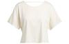 Crop Tops Women's Ecru Crew Neck Moderate GR8083