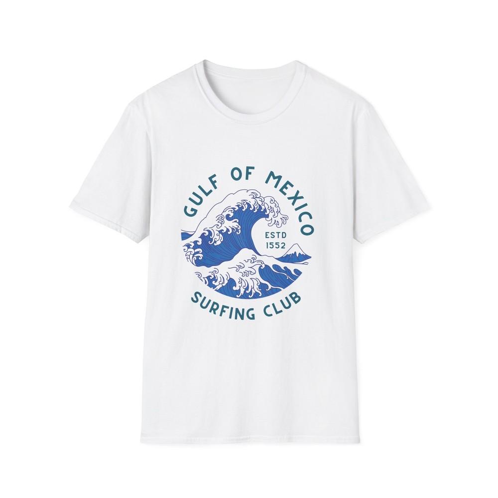 Gulf of Mexico Surfing Club T-Shirt Vintage Wave Graphic Tee Anti Trump Shirt Unisex T-Shirt S