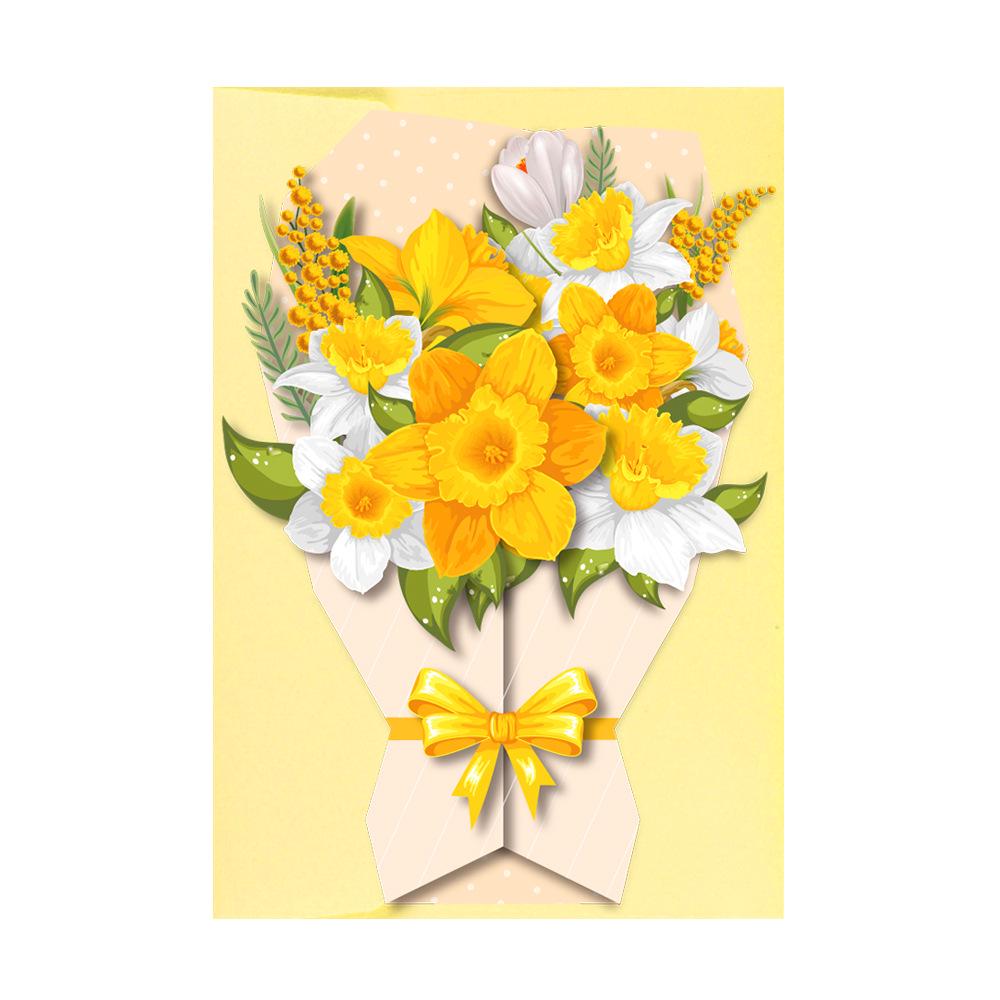 Father's Day 3D Flower Greeting Card for Birthday or Teacher's Day