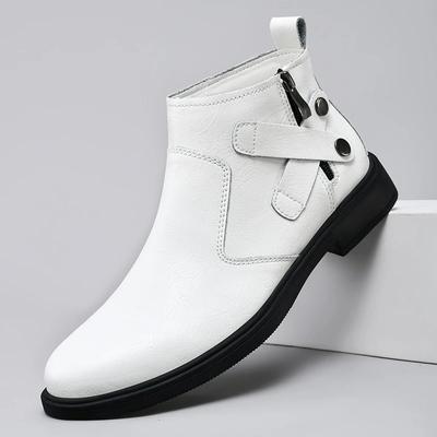 High Quality Chelsea Men's Boots Genuine Leather Comfortable Business Boots For Men Side Zipper Male Winter Snow Footwear Male