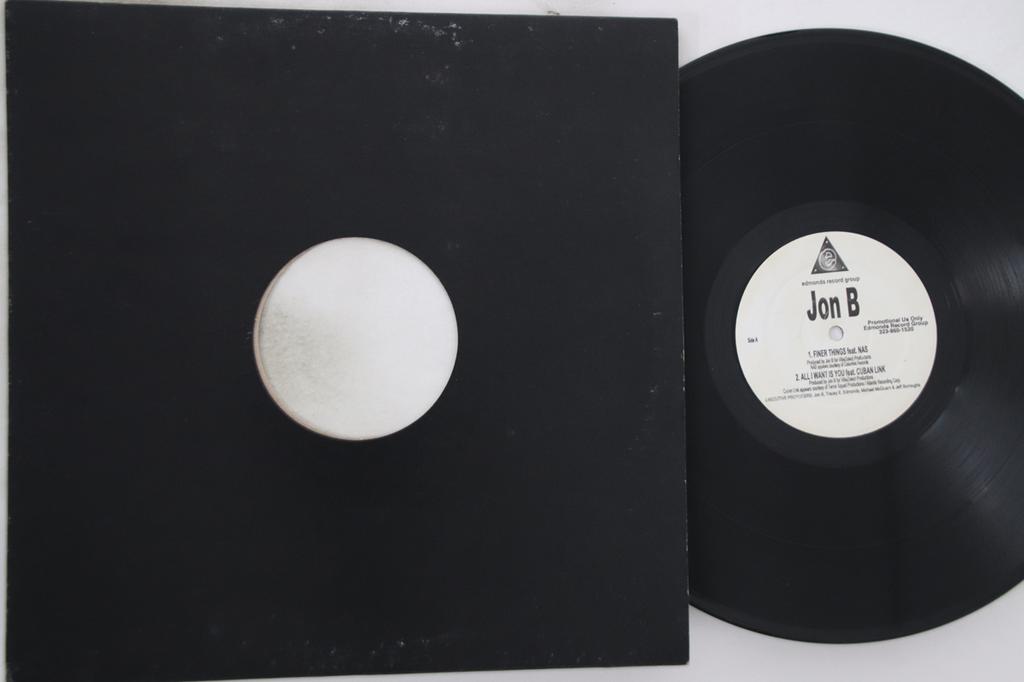 12inch Record JON B - Finer Things NONE EDMONDS 2001 US Rap & Hip-Hop/R&B Used