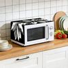 Black Leaves Oven Dust Cover Retro Polyester Microwave Dust Cover Machine Protector for Home Kitchen Appliance Decorations