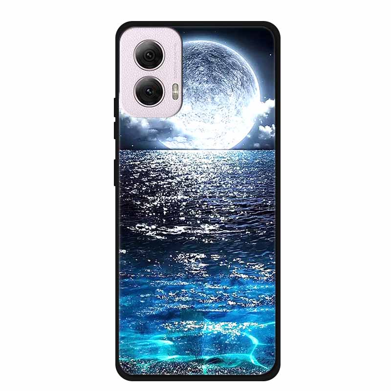 For Moto G Power 2024 Case TPU Animals Soft Silicone Phone Cases For Motorola G Power 2024 5G Wolf Protector Original Back Cover